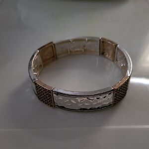 Elegant Silver and Gold Bracelet